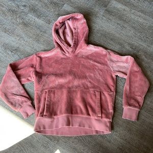 Athleta girl fuzzy pink hoodie